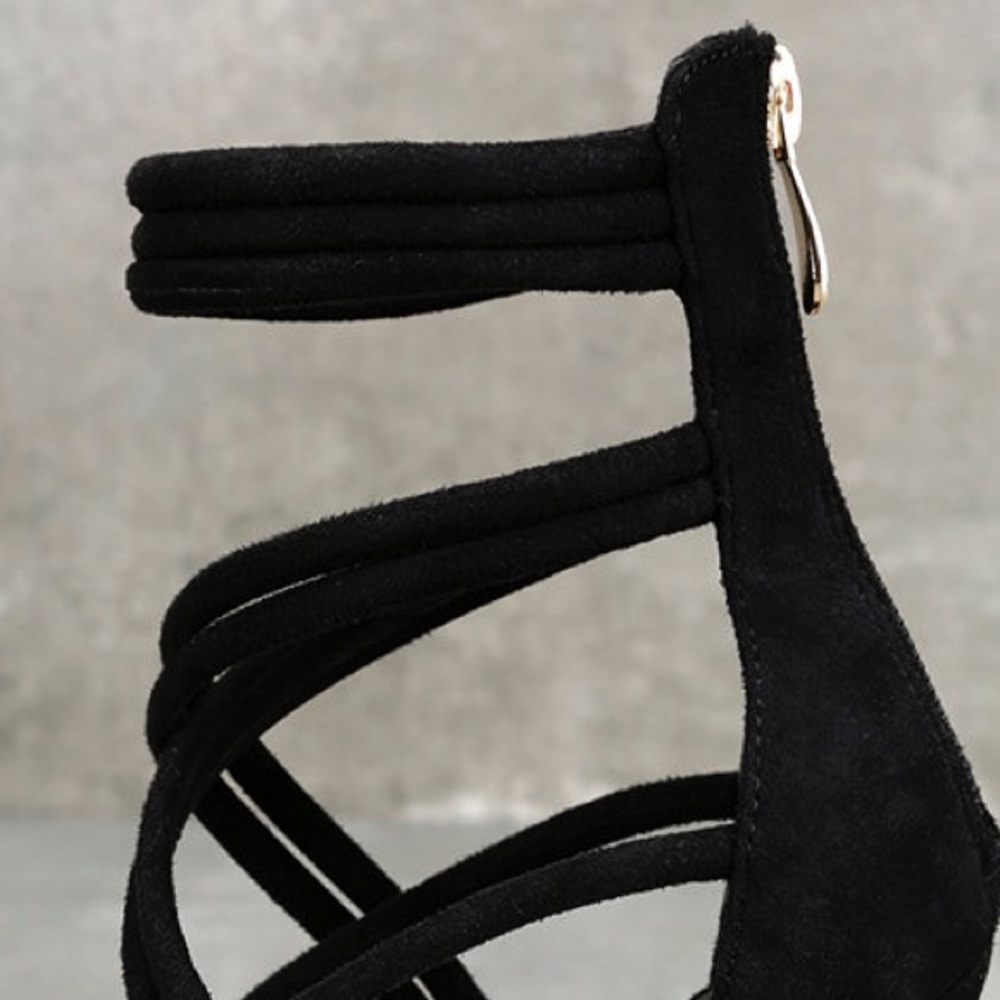 STRAPPY BLACK HEELS - Picture 3 of 5