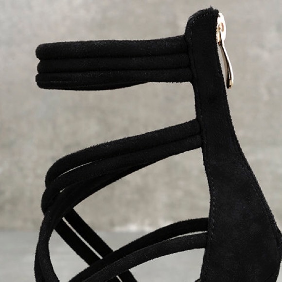 STRAPPY BLACK HEELS - Picture 3 of 5