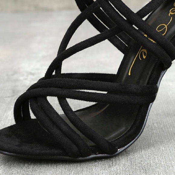 STRAPPY BLACK HEELS - Picture 4 of 5