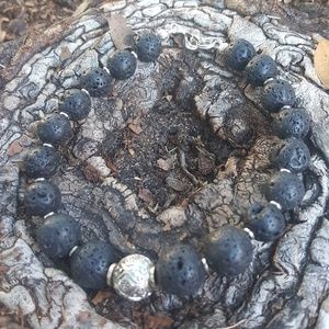 10mm lava rock beaded bracelet