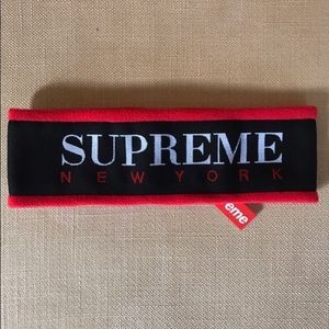 RED "SUPREME NEW YORK" HEADBAND