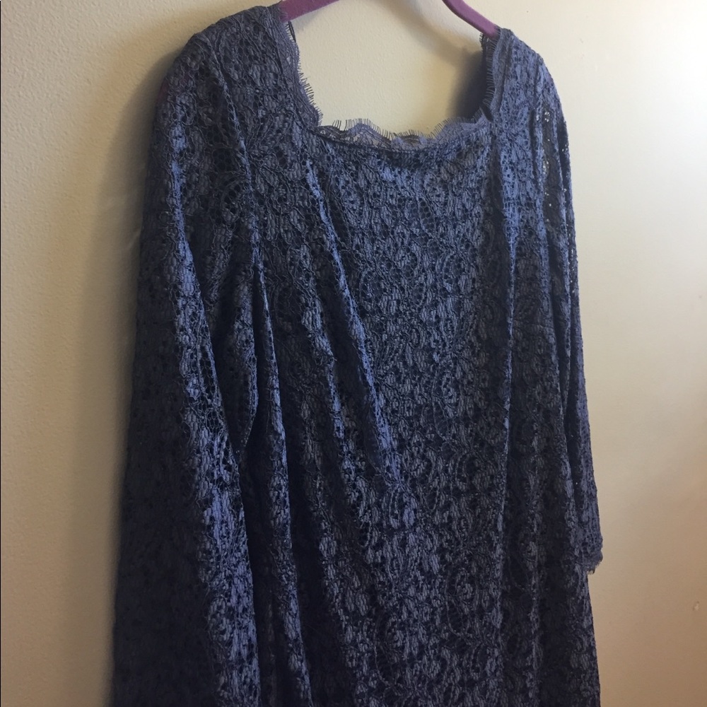 Adrianna Papell Lace 3/4 Sleeve Dress