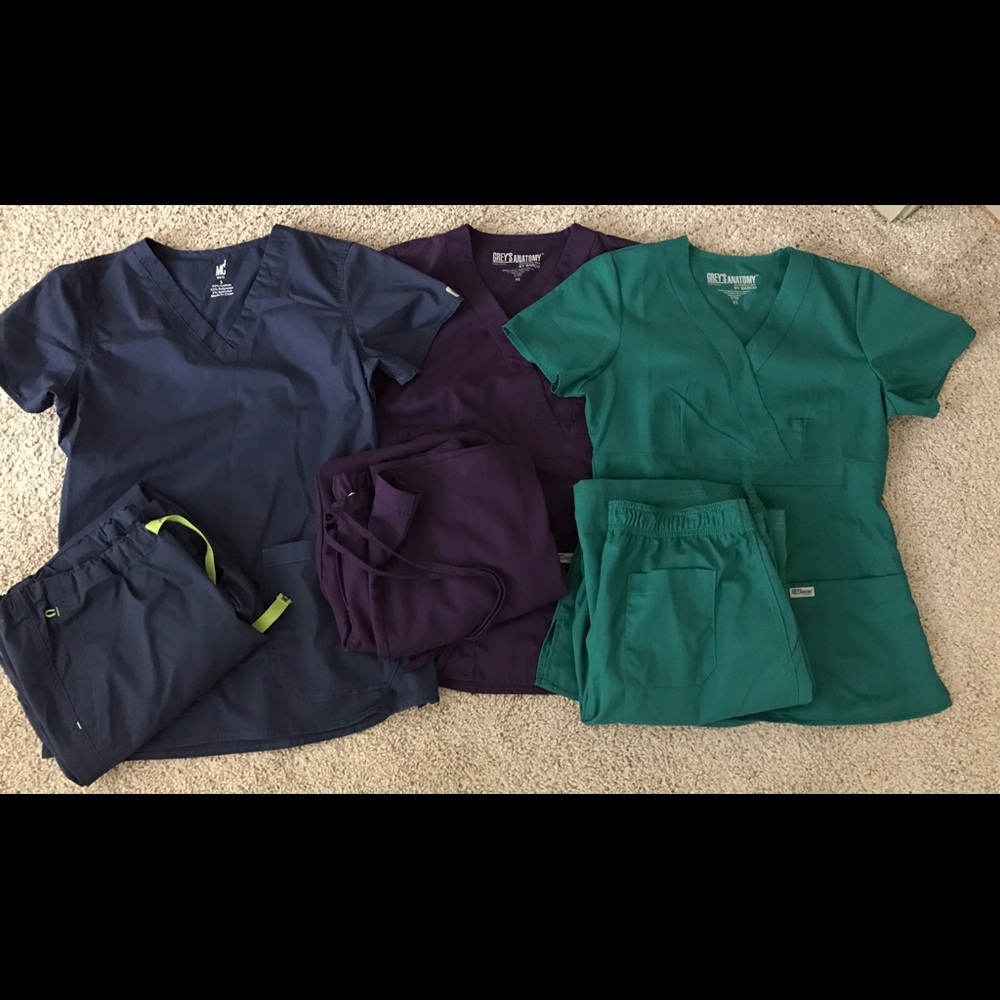 2 Greys Anatomy scrub sets, MedCouture scrub set