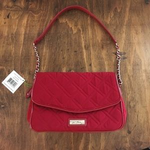 Vera Bradley Chain Shoulder Bag in Red Tango NWT