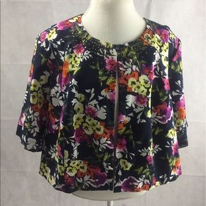Roamans Plus Size Floral Blazer