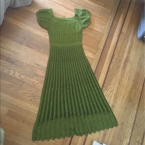 Betsey Johnson green crochet dress