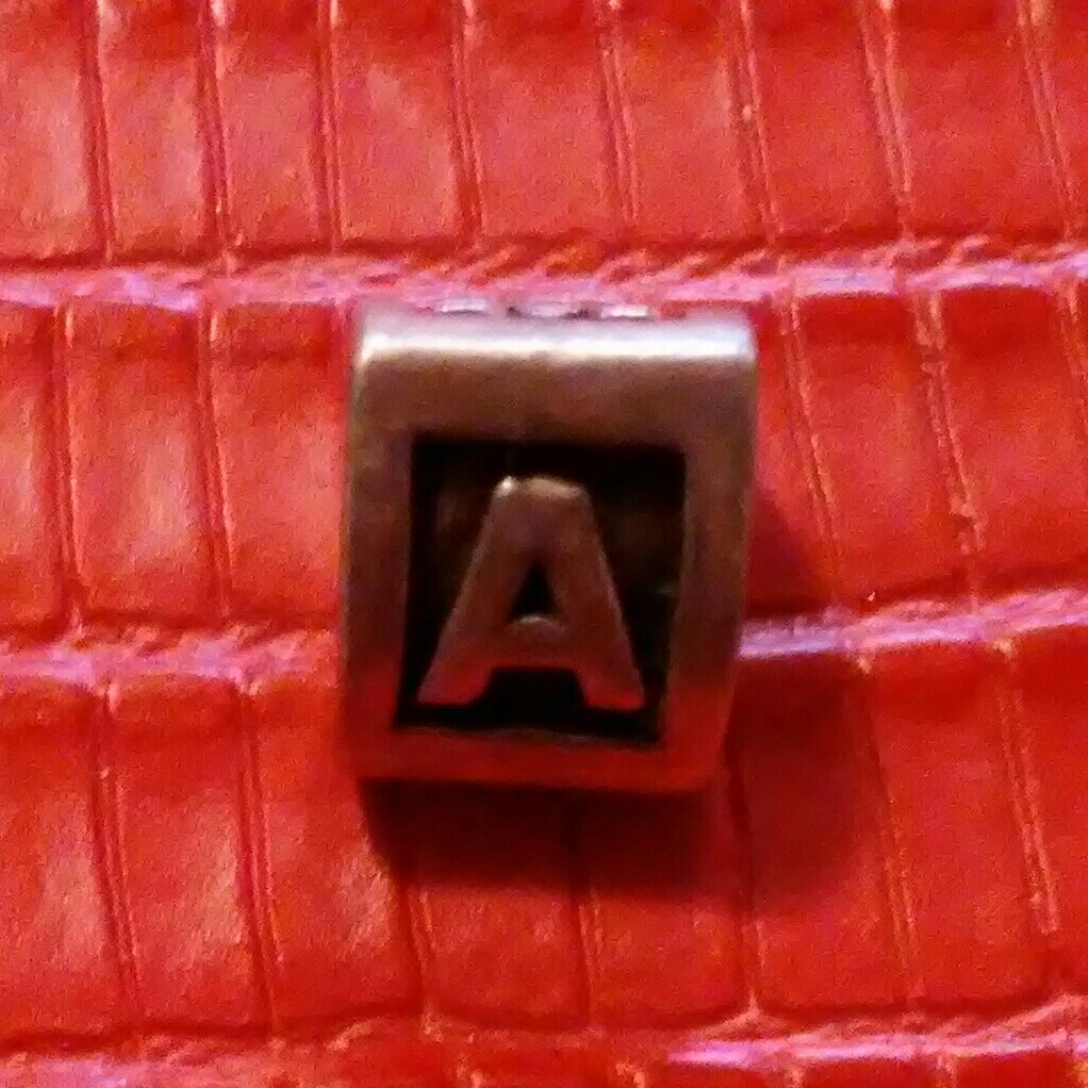 Authentic Pandora Block Initial A Sterling ALE