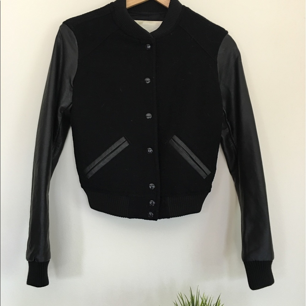NWOT Ralph Lauren black bomber/varsity jacket XS