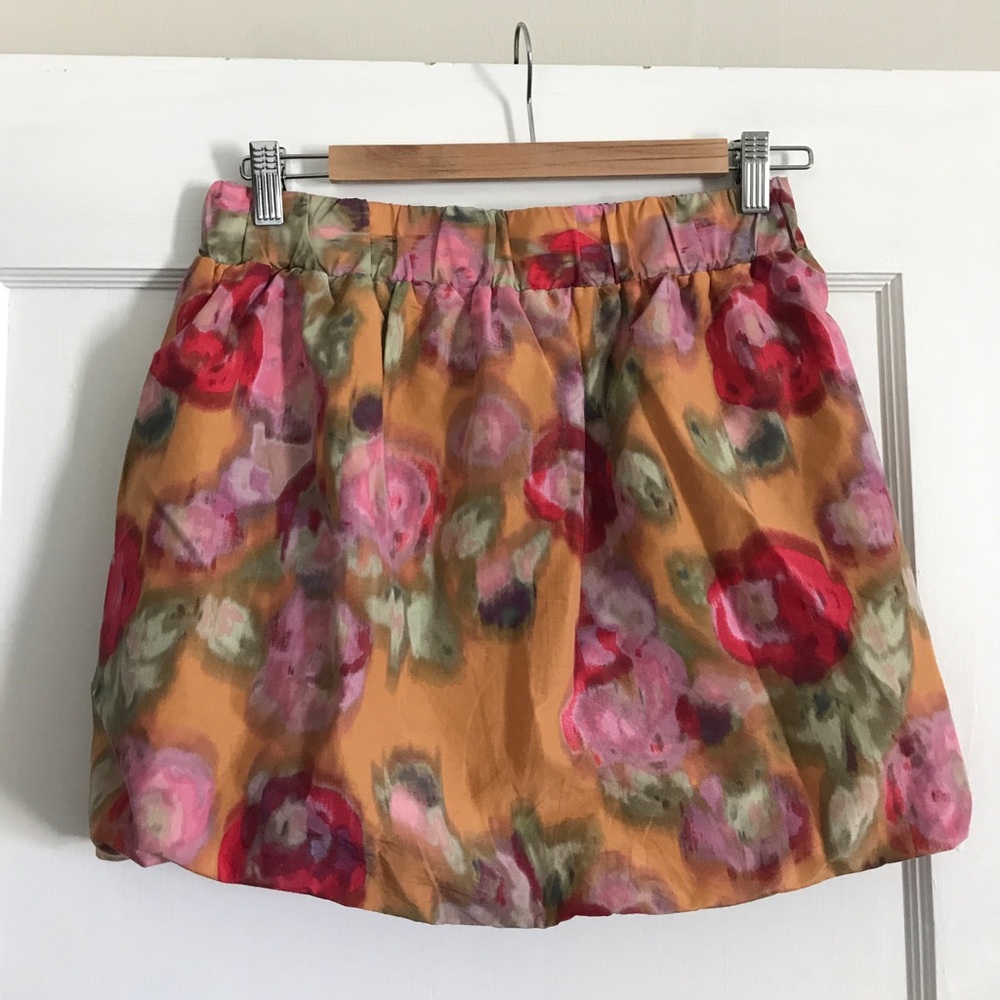 💐 J. Crew poppy waterfloral mini skirt