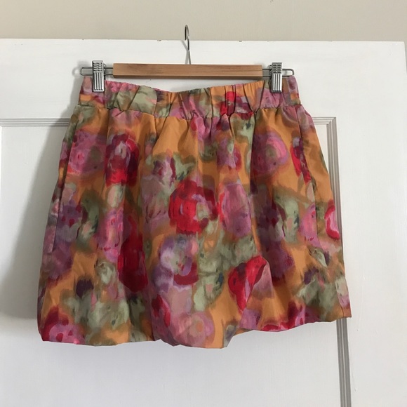 💐 J. Crew poppy waterfloral mini skirt - Picture 2 of 4