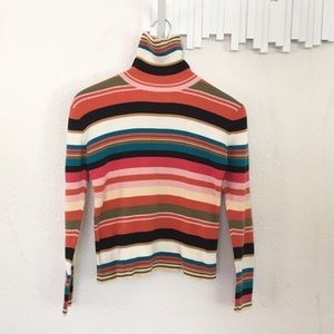 Vintage striped long sleeve ribbed knit