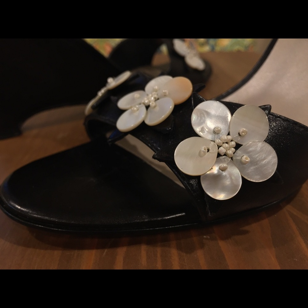 Anne Klein Black Wedge Sandal