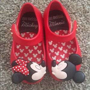 Mini Melissa Disney Mickey Minnie Toddler Shoes