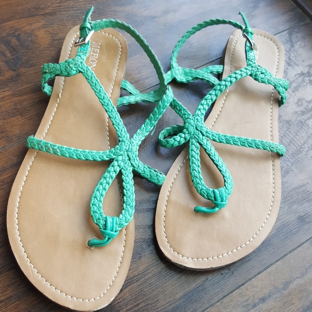 green sandals