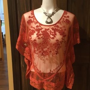 Kimchi blue boho lace shirt