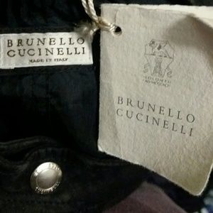 Brunello Cucinelli Assymetrical perf moto jacket