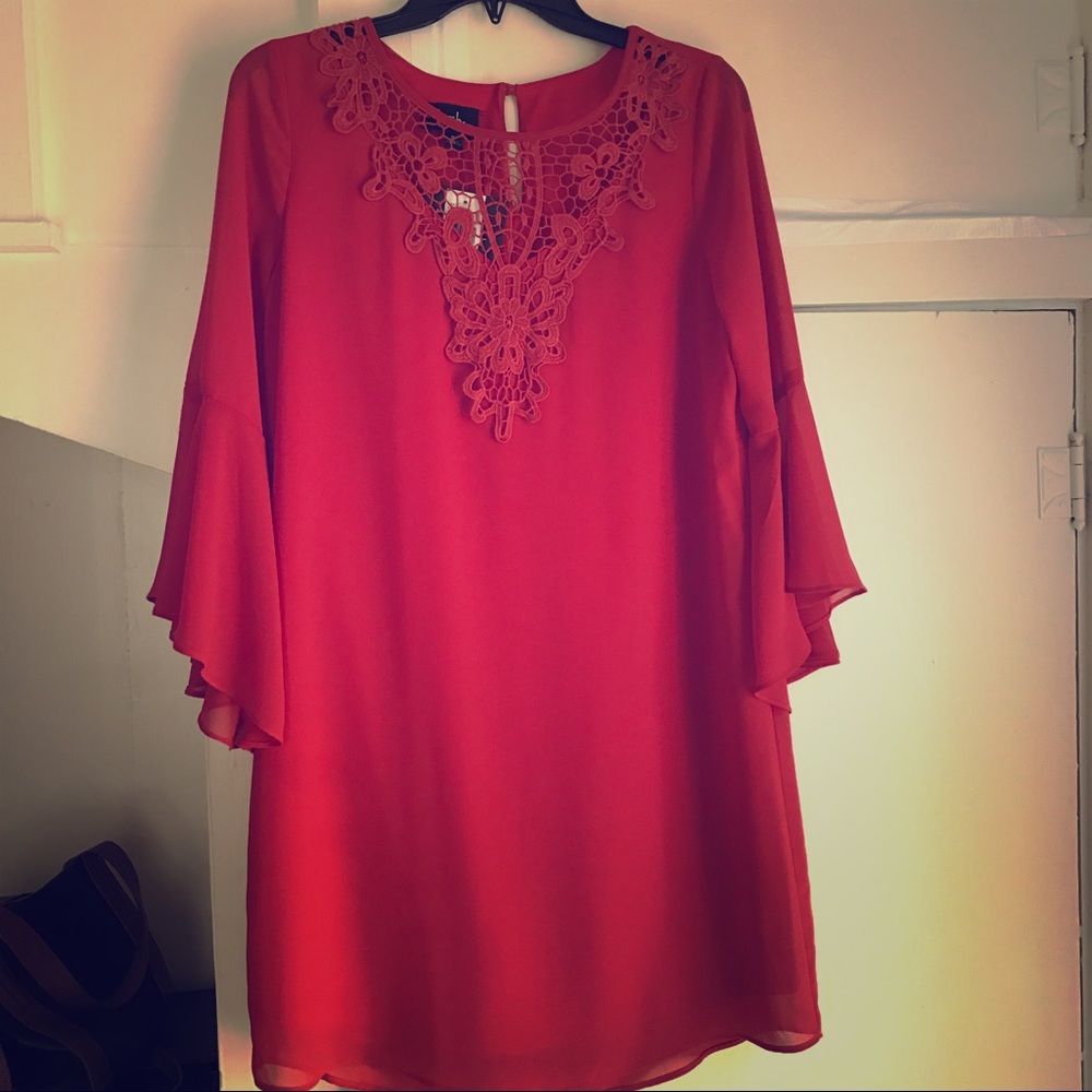 Bell Sleeve Flowy Dress