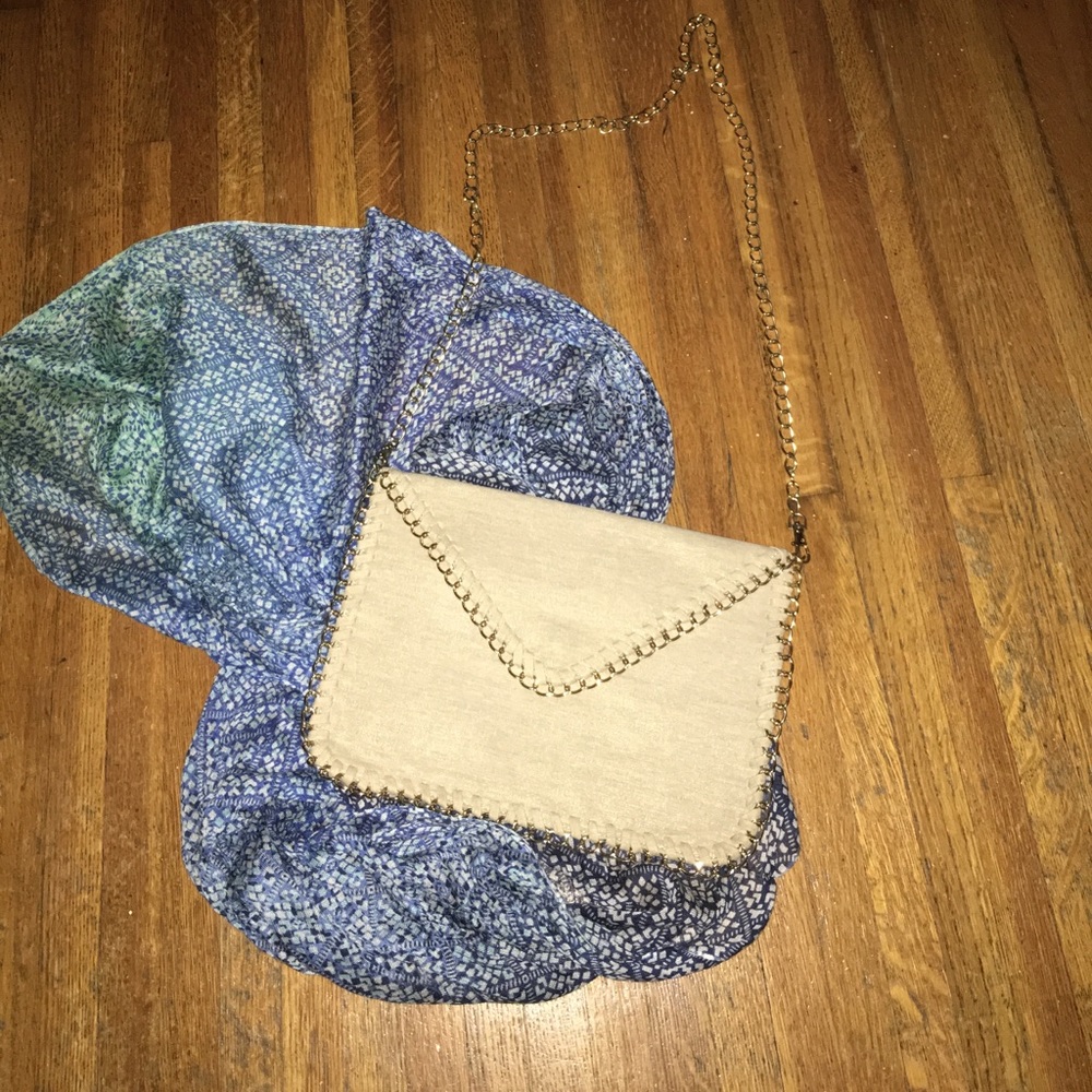 Beige Large Envelope Purse