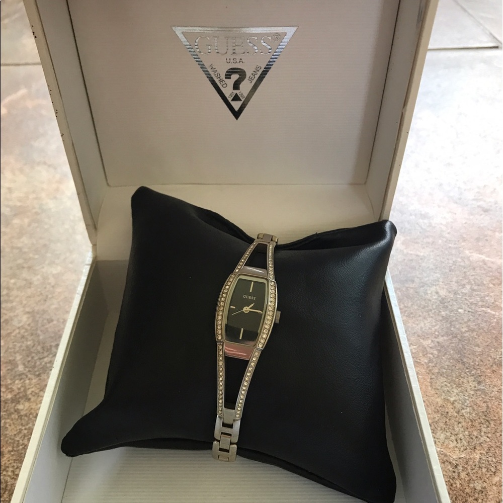 Elegant Silver Guess Watch