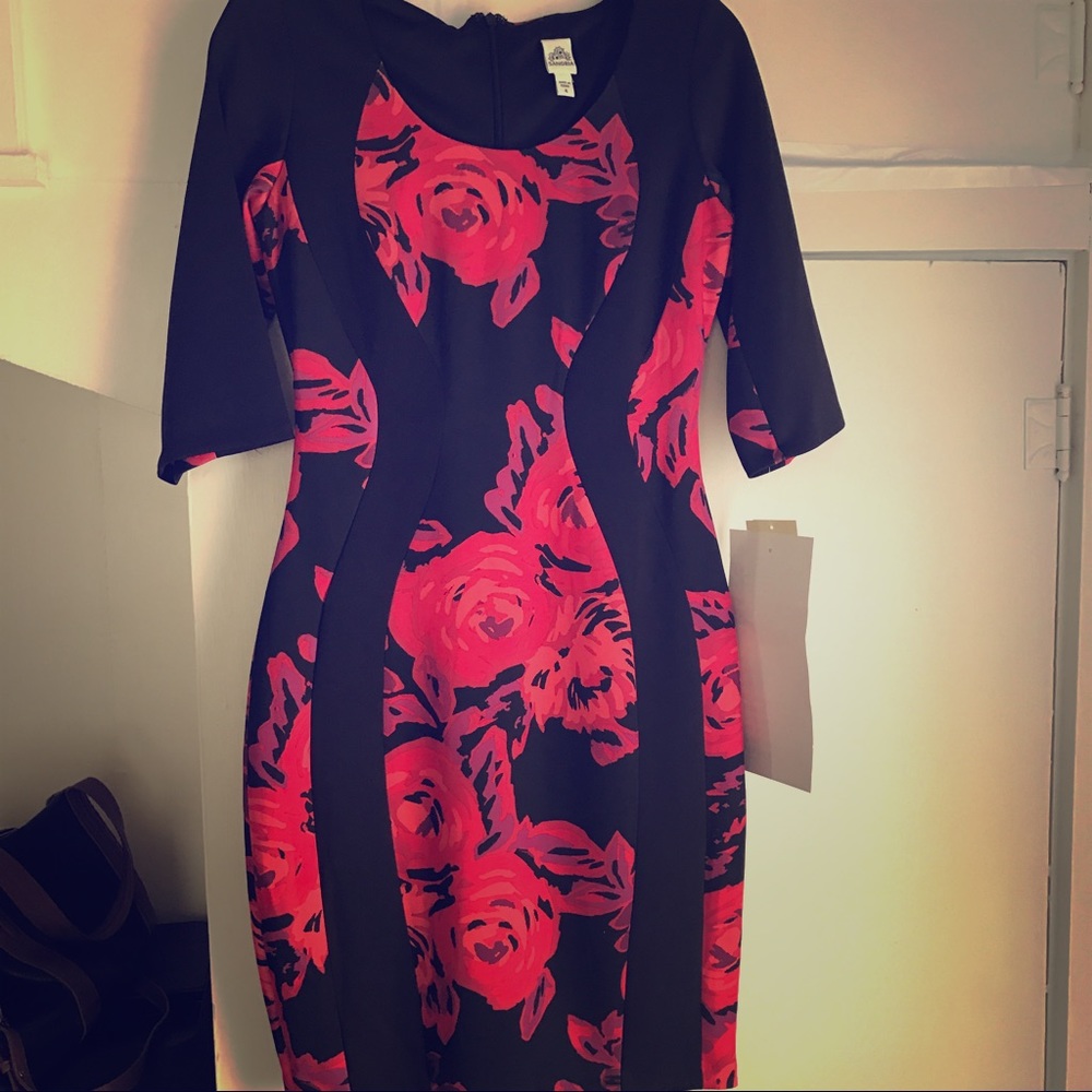 Sangria Floral Print Dress