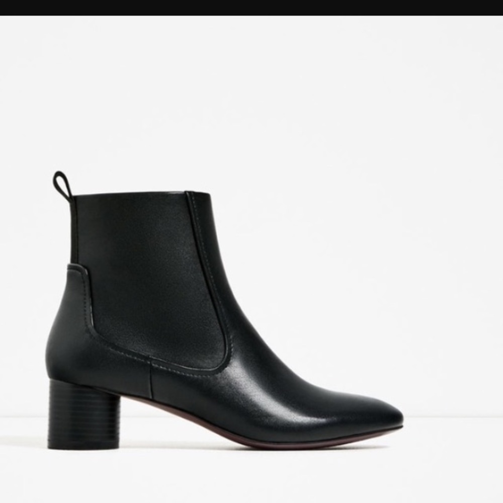 zara ankle boots with round heel