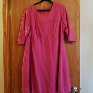 Adrianna Papell Pink Fit and Flare Dress - 22W