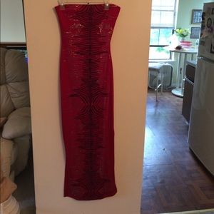 Full Length Strapless Party Dress