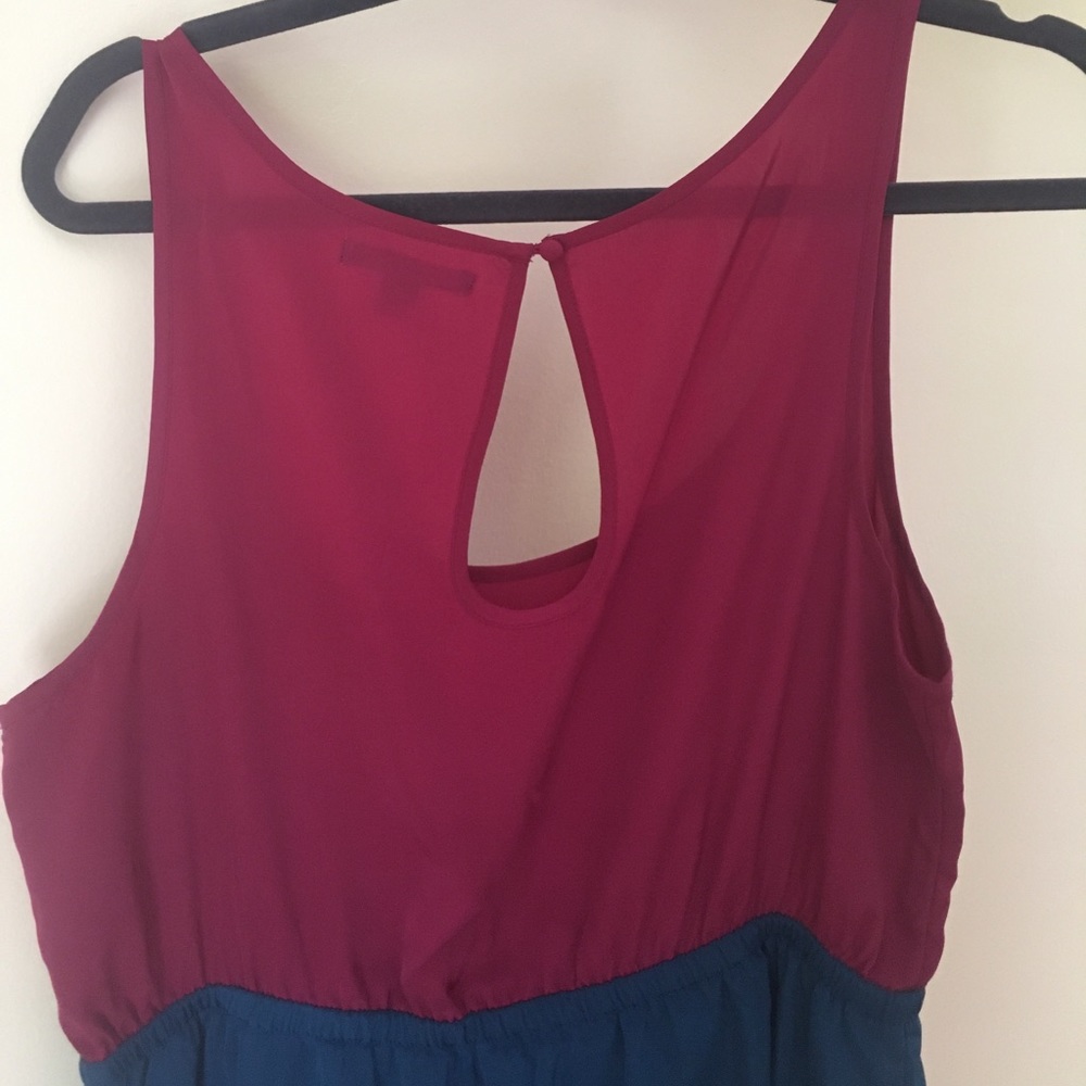 Color Blocked High-Low Dress - Picture 2 of 2