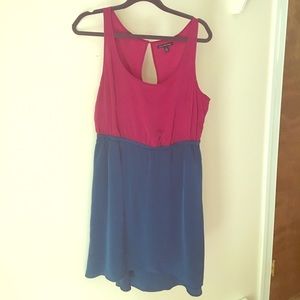 Color Blocked High-Low Dress