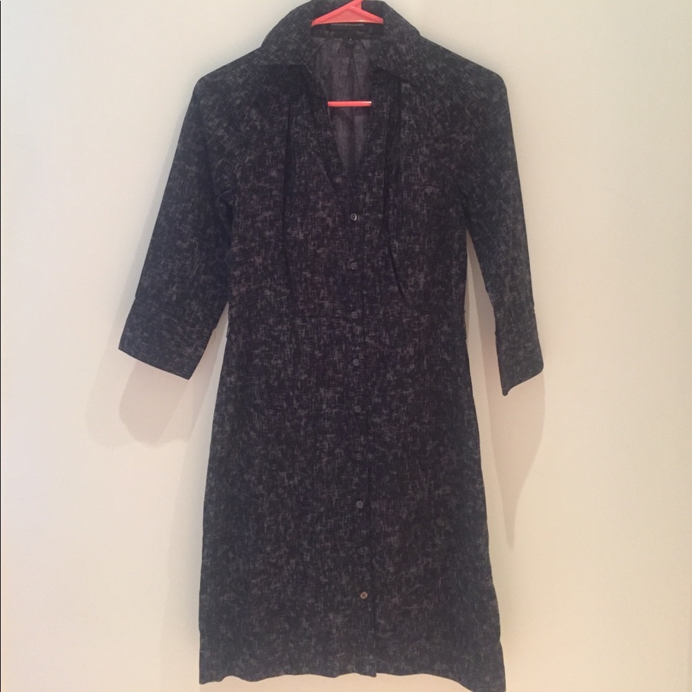 Tailored black and grey dress