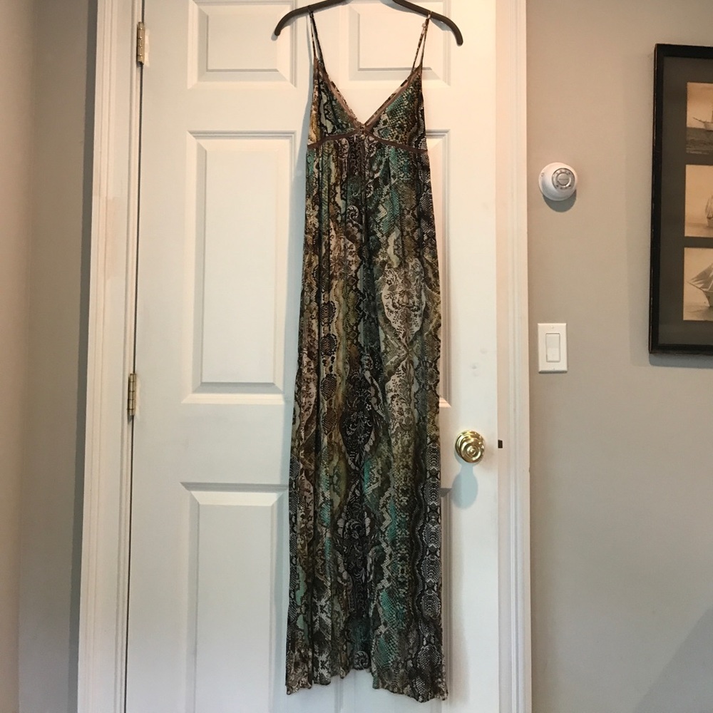 Snakeskin maxi dress