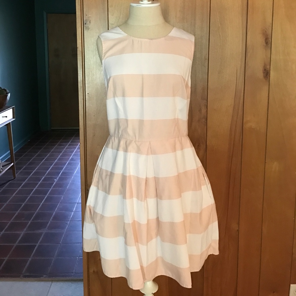 GAP Pink & White Striped Dress