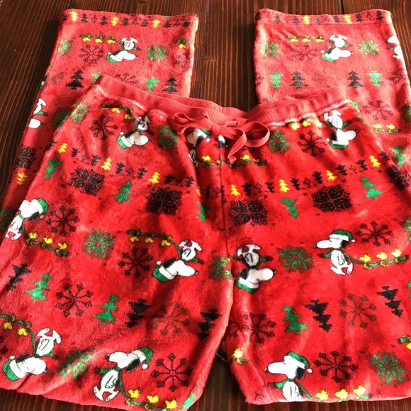 PEANUTS Fuzzy & Fleece Pants! Like new! - Picture 3 of 3