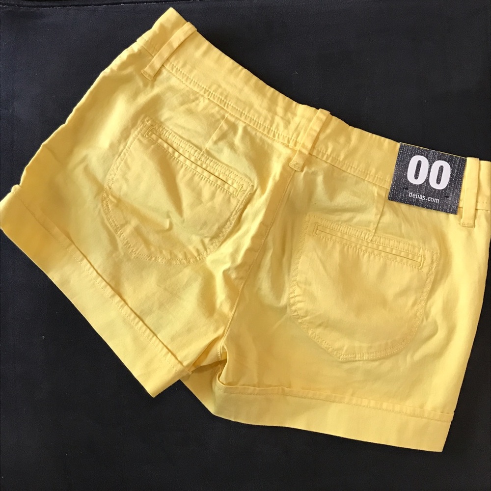 NWT Delia's Yellow Evan Shorts