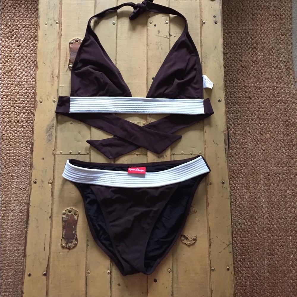 GIDEON OBERSON SWIMWEAR STRETCH BIKINI SET 8 M
