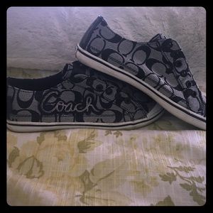Adorable "converse style" slip on Coach sneakers