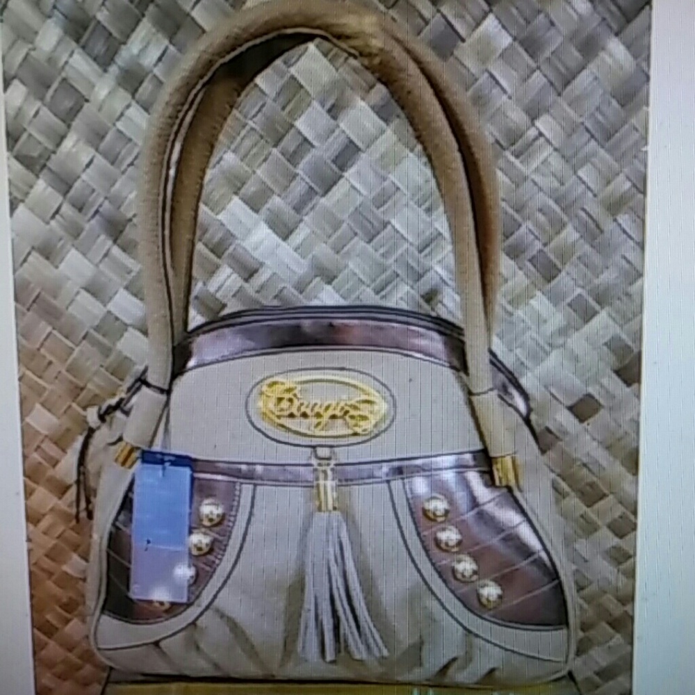 Coogi extra large studded hobo handbag.