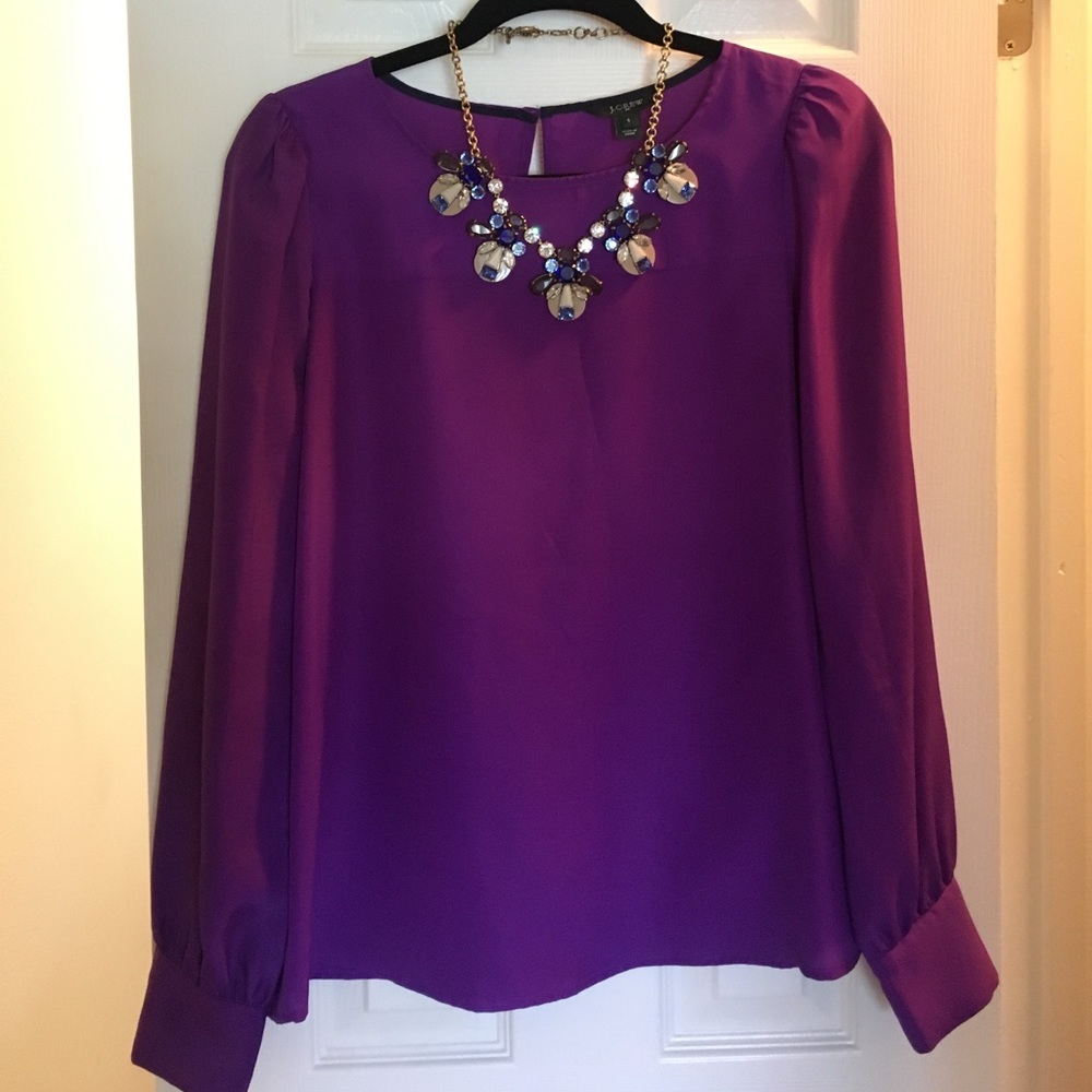 💜 Purple J. Crew Blouse 💜