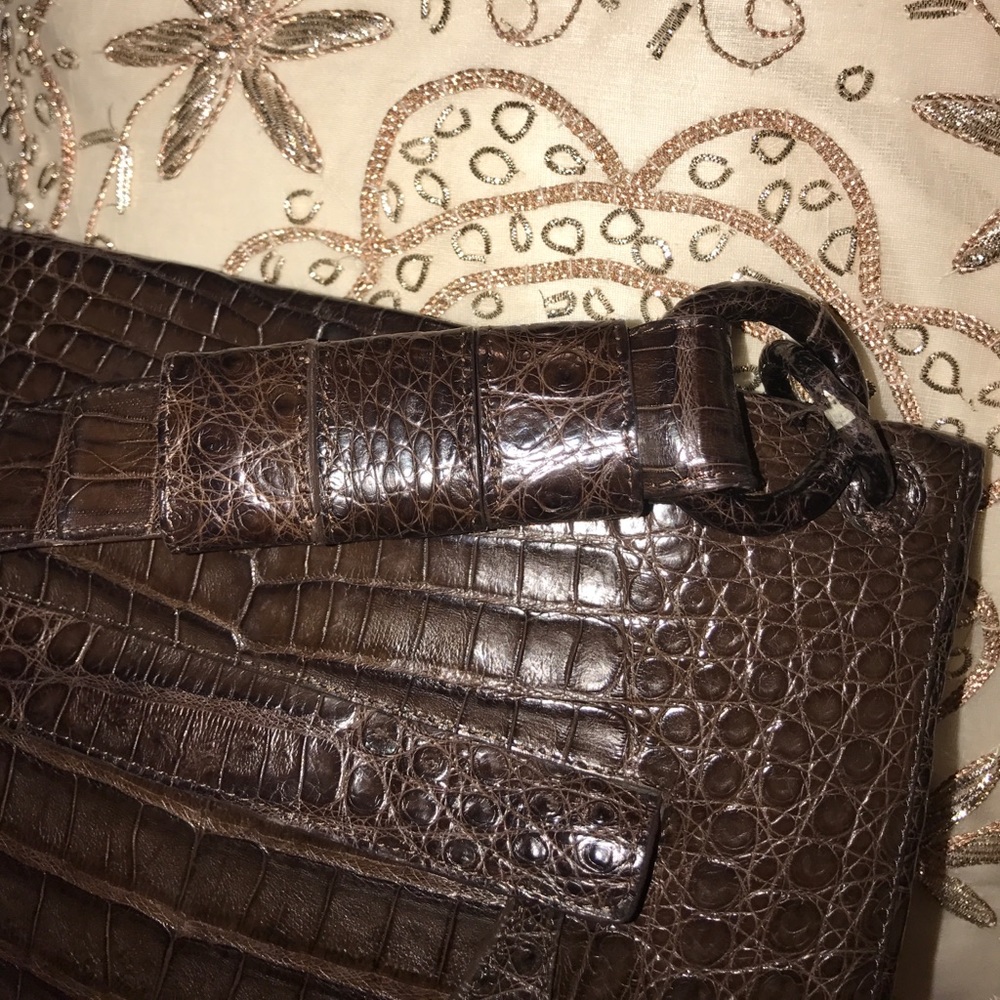 Brown crocodile  Nancy Gonzales sold eBay - Picture 3 of 8