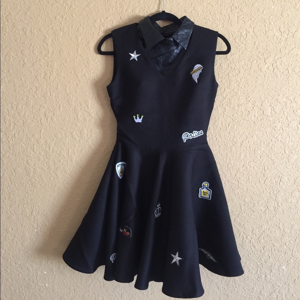 Hipster street fashion black skater grunge dress