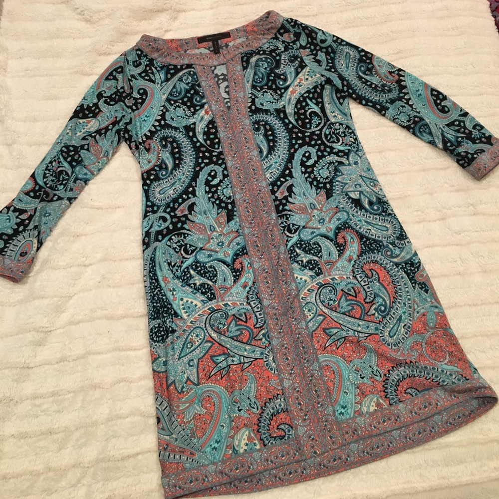 BCBG Max Azria Coral Reef paisley Shift