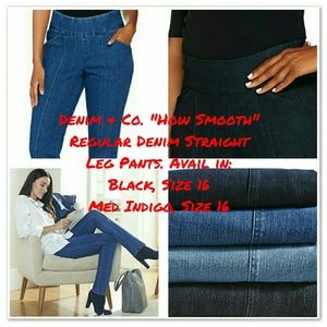 2 Pair Denim & Co. "How Smooth" Denim Pants