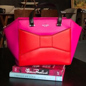 *SOLD* Kate Spade pink and red Beau/bow bag