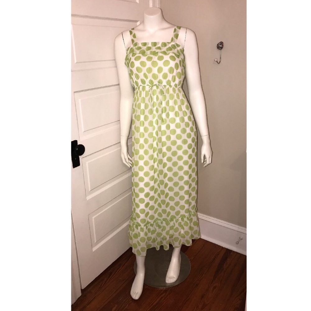 Kids/Petite Green Polka-Dot Maxi Dress