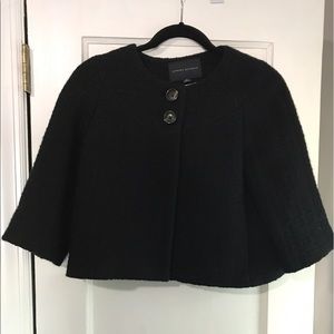 Banana Republic Black Wool Cropped Swig Jacket