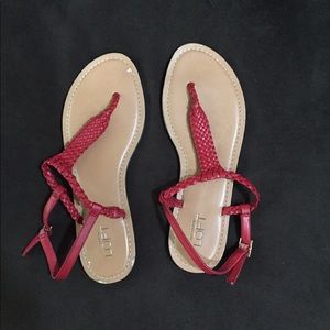 Red sandals
