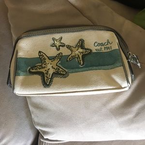 COACH beach tote companion pouch. Used twice