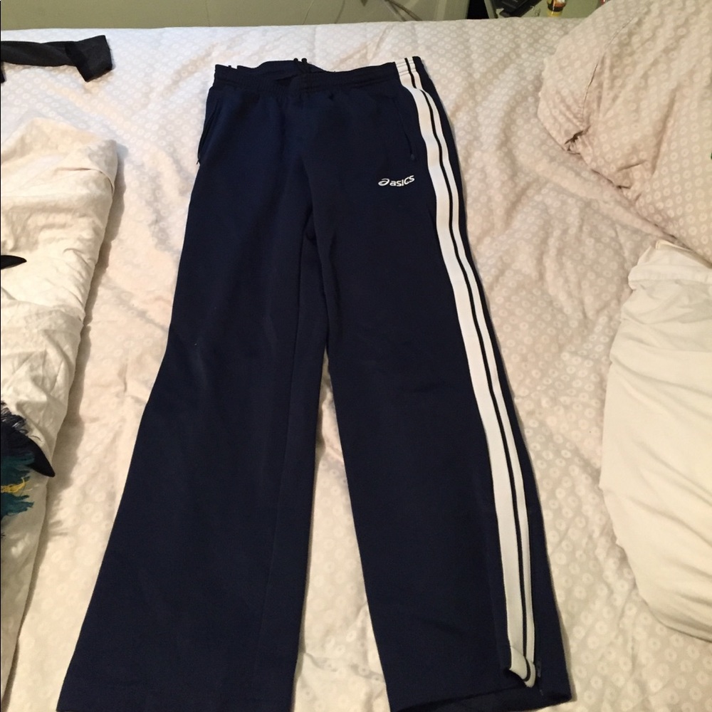 Asics navy blue sweat pants