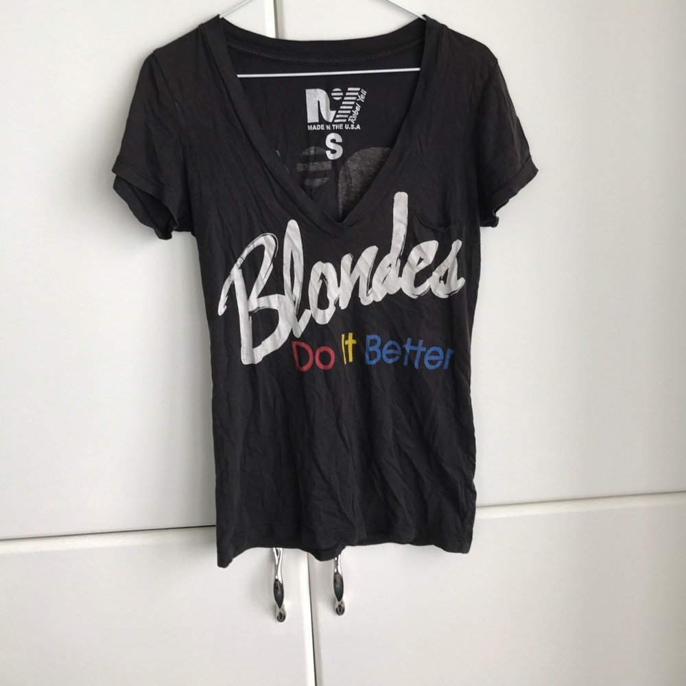 Rebel Yell Blondes Do It Better V-Neck Tee