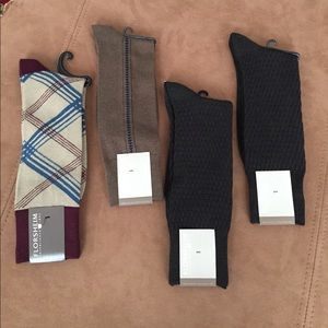 4 pairs of Florsheim men's dress socks